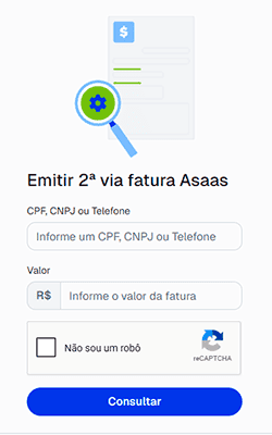 logo asaas re captcha segunda via financeiro fatura pagamento veksus track