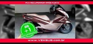 PCX Marrom Recuperada Rastreamento Veicular Veksus Track (11) 96811-9999 carro, moto, caminhão, ônibus, frota, trator. Contrate Já!